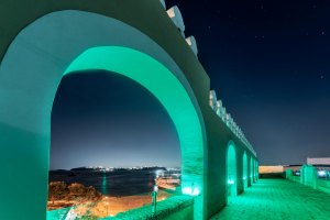 The Procida Island is green for St. Patrick's Day